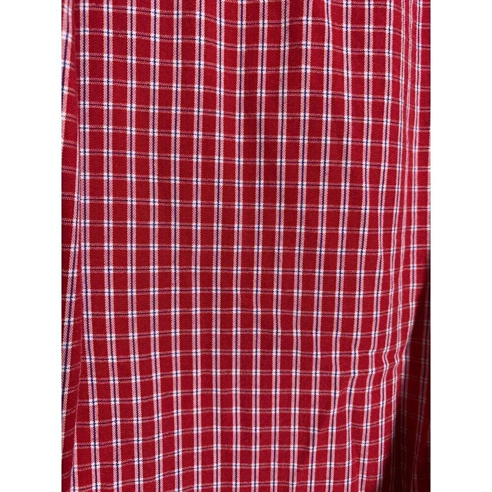 Baby Gap Long Sleeve Button Up Shirt Plaid Red Dress Casual Boys Size 5 Years